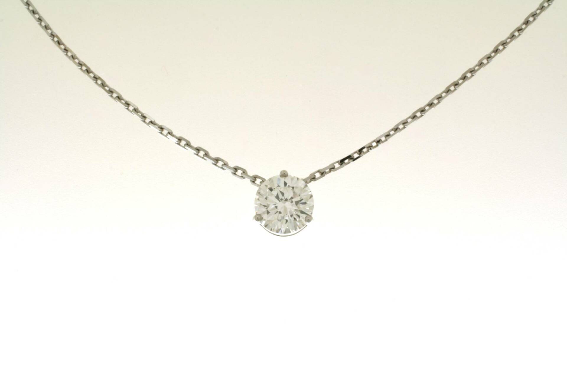 COLLIER or blanc et diamant